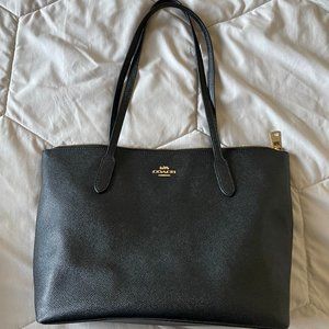 Coach Zip Top Tote Black